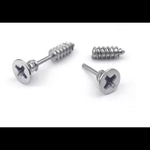 Screw Earrings in a Pair- 3 Colors - Picture 4 of 5